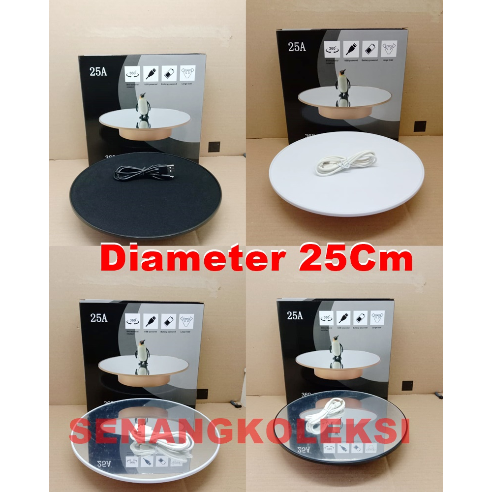 Jual Alas Putar Rotating Display Fotografi Stand Base Mirror 25 cm ...