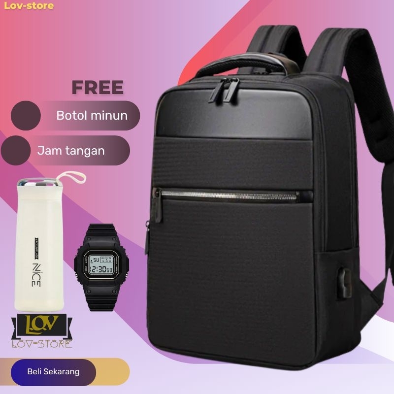 Jual Tas Ransel Laptop Pria Bisa muat Laptop 17inc Tas Ransel Laptop ...