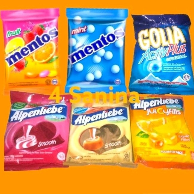 Jual Permen Mentos 1 Pack Isi 50 Pcs Permen Golia Permen Alpenliebe Juicyfills Liquid Filled 5391