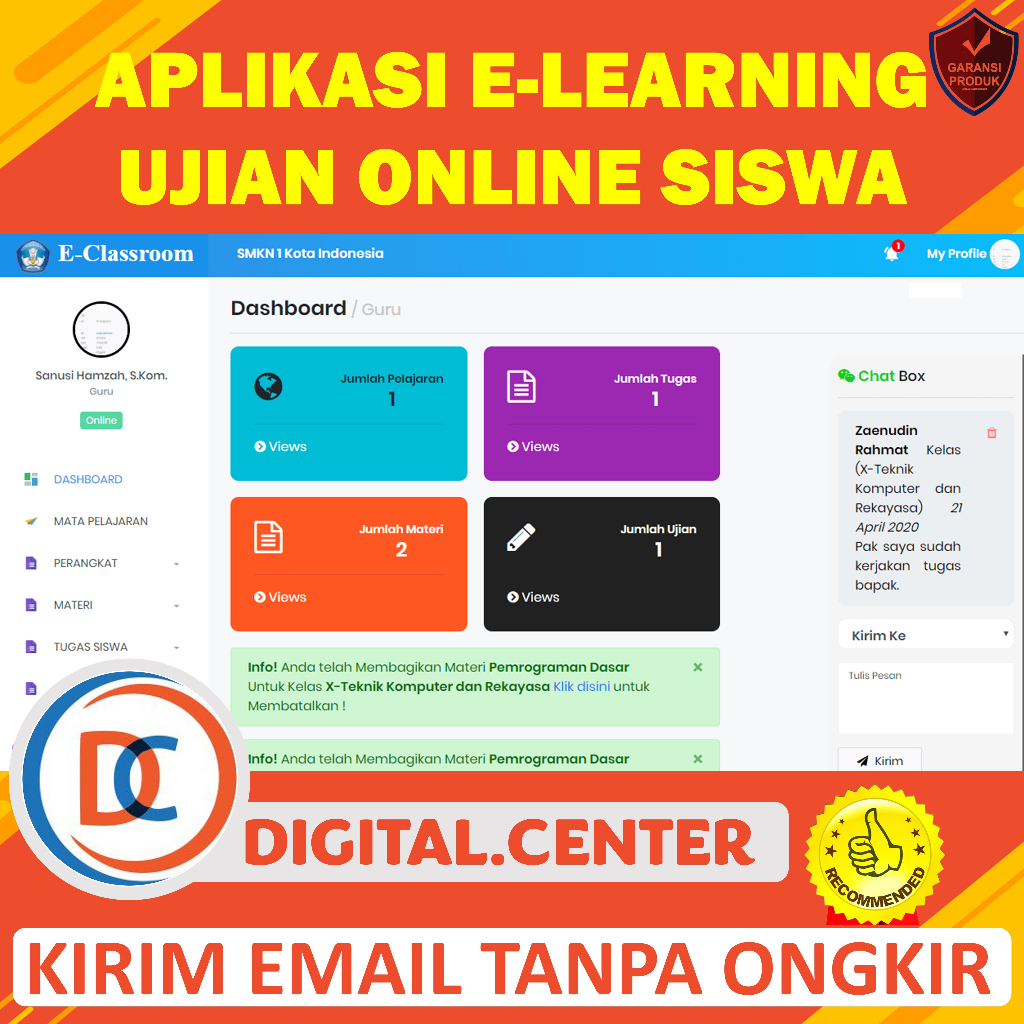 Jual Aplikasi Sourcode E-Learning dan Ujian Online Berbasi Website ...