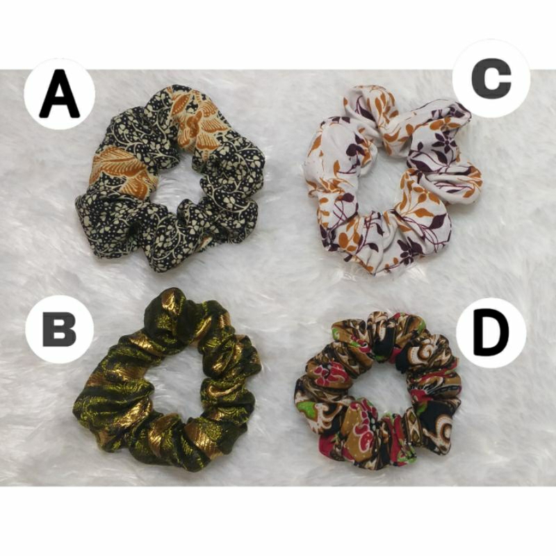 Jual ikat rambut mini motif scruchie | Shopee Indonesia
