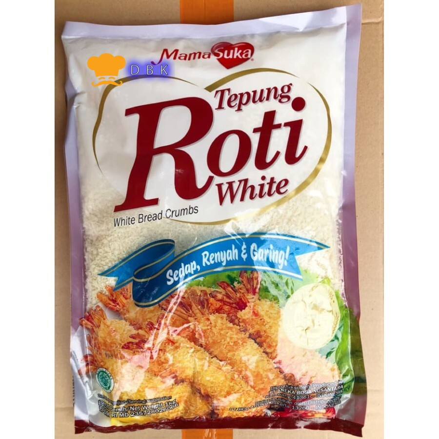 Jual Tepung Roti Panir Putih MamaSuka 1kg / White Bread Crumbs Garing ...