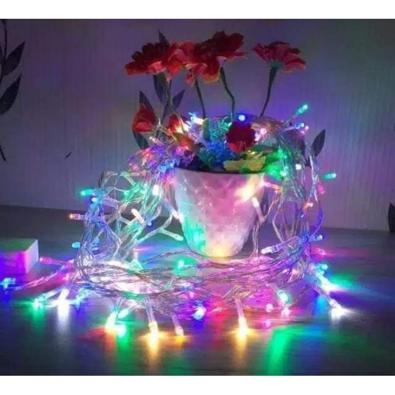 Jual lampu tumblr kabel hitam 100led 7warna ukuran 10meter | Shopee ...