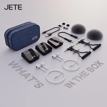 JETE MX1 Microphone Wireless Clip On Mic Live Youtuber 2in1 Garansi 2 Tahun