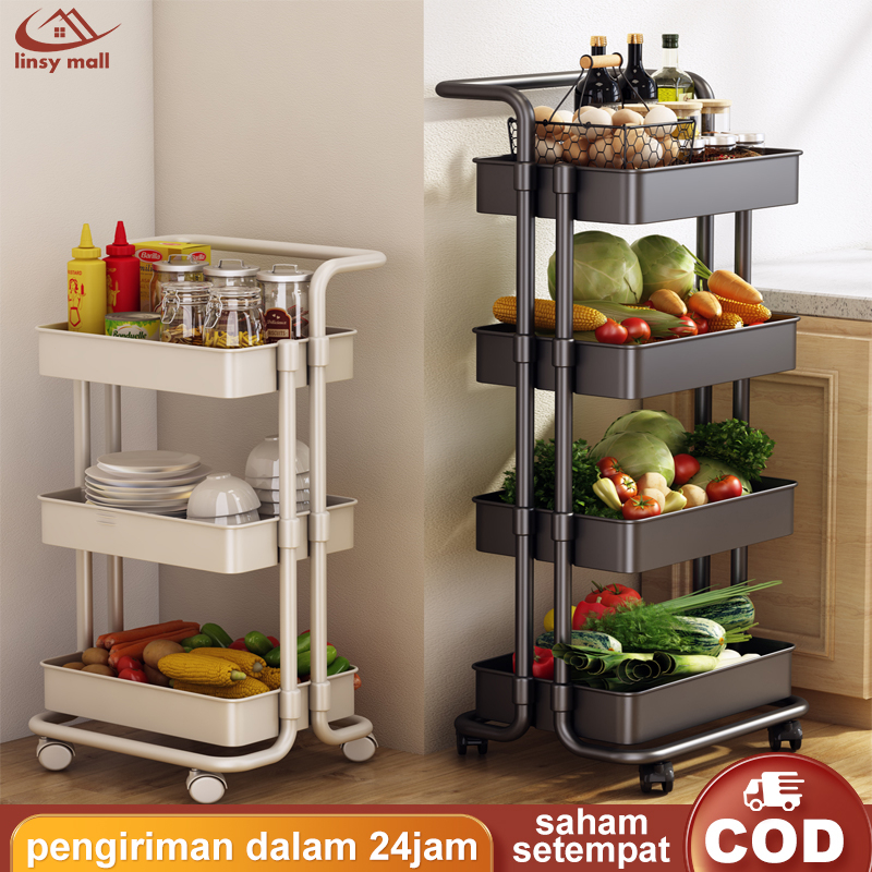 Jual Rak Troli Dapur Rak Salon Rak Troli Susun Serbaguna Rak Kamar Mandi Dengan Roda Rak Troli