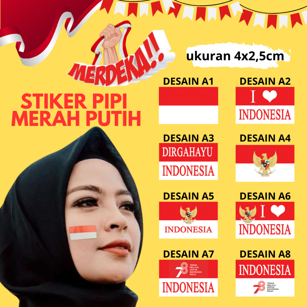 Jual Stiker Merah Putih Kemerdekaan Terpotong Per Pcs Shopee Indonesia