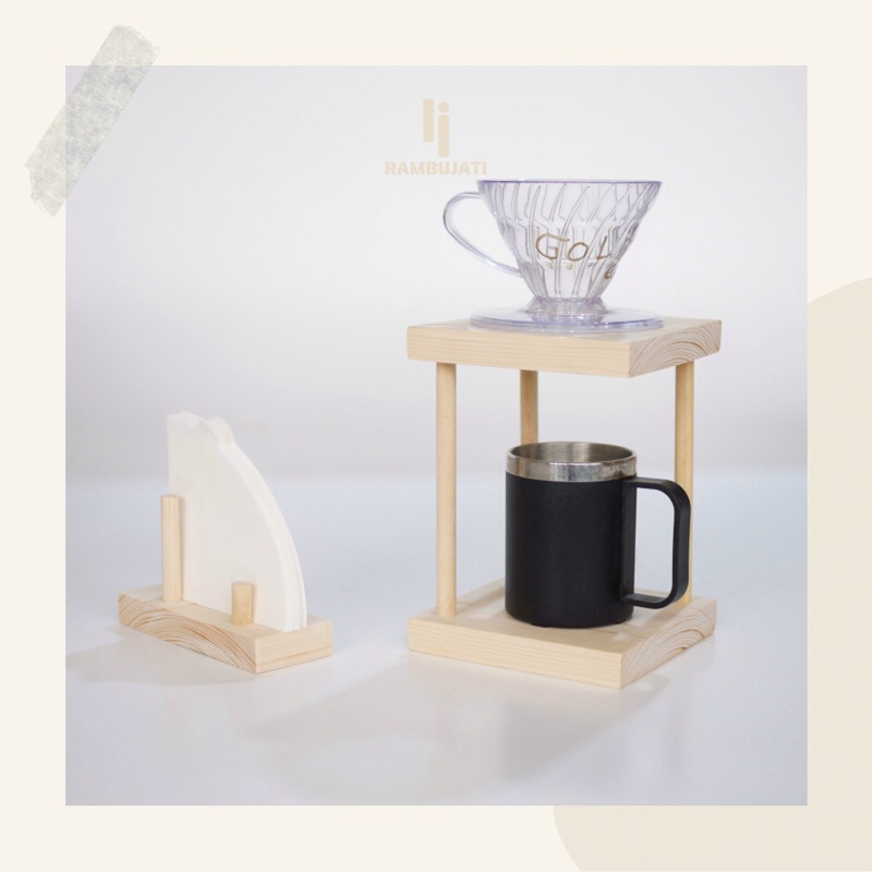 Milk Frother Electric with Stand Holder - Wooden - Conalli