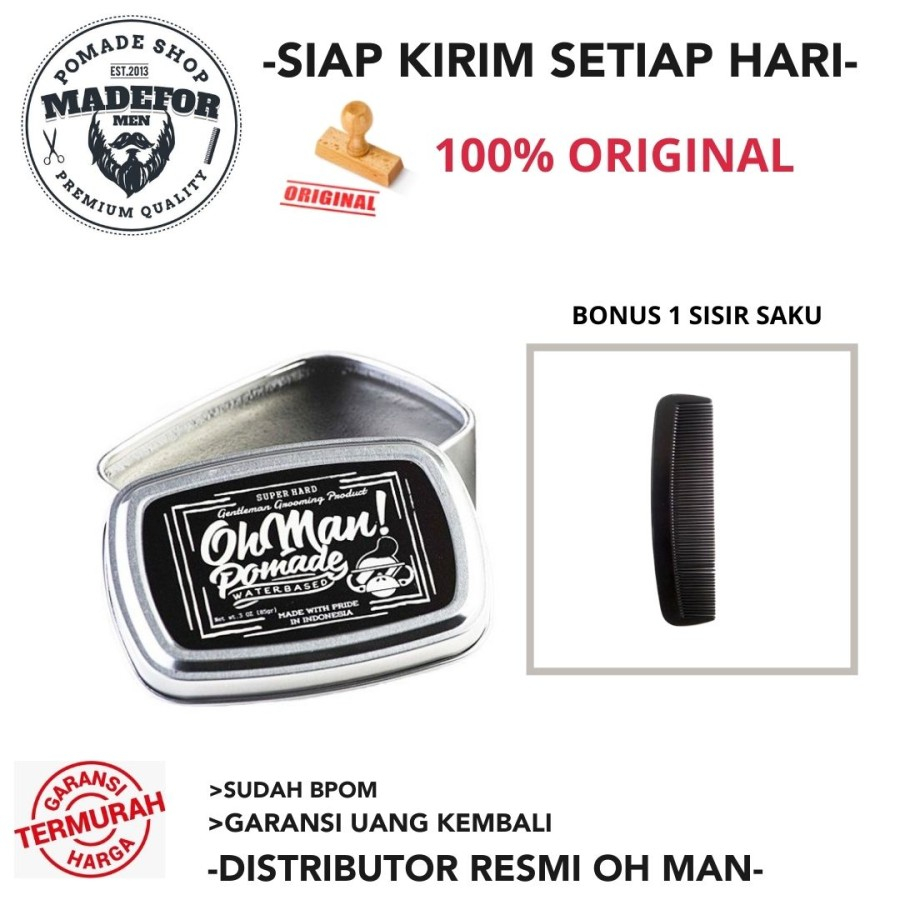 Jual Oh Man Mystic Grey Waterbased Pomade Oh Man Pomade ukuran Besar ...