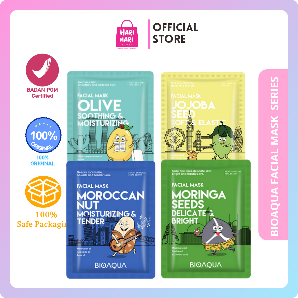 Jual BIOAQUA SHEET MASK FACIAL SERIES | Shopee Indonesia
