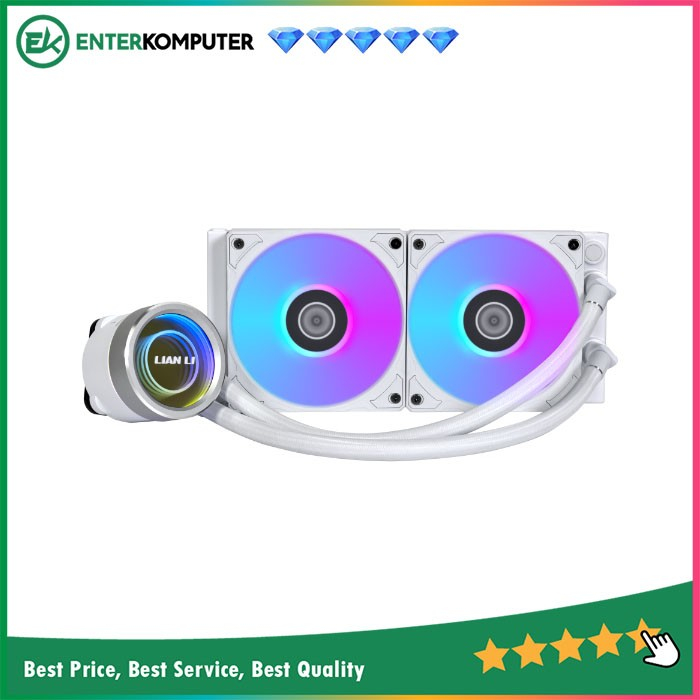 Jual LIAN LI GALAHAD II TRINITY 240 WHITE AIO ARGB EXTREME COOLING