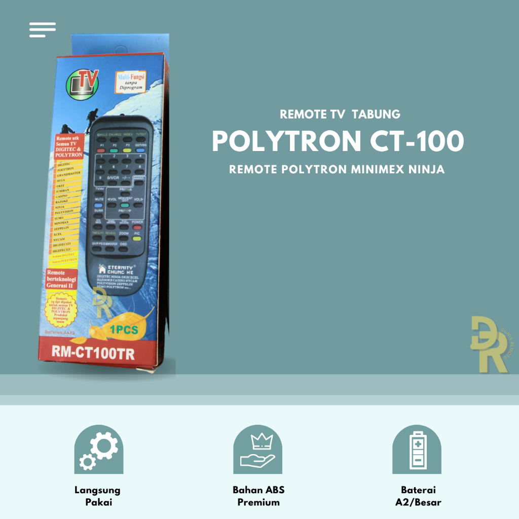 Jual Remot / Remote TV POLYTRON Tabung Minimax Digitec Bazooke ...