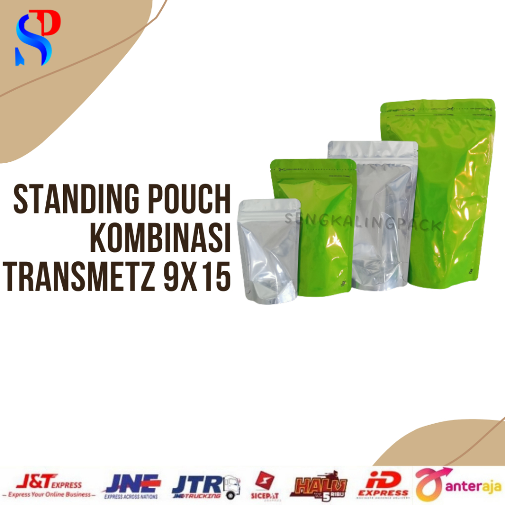 Jual Pcs Stp Standing Pouch Kombinasi Transmetz Kpack X Gr Silver Merah Emas Hijau