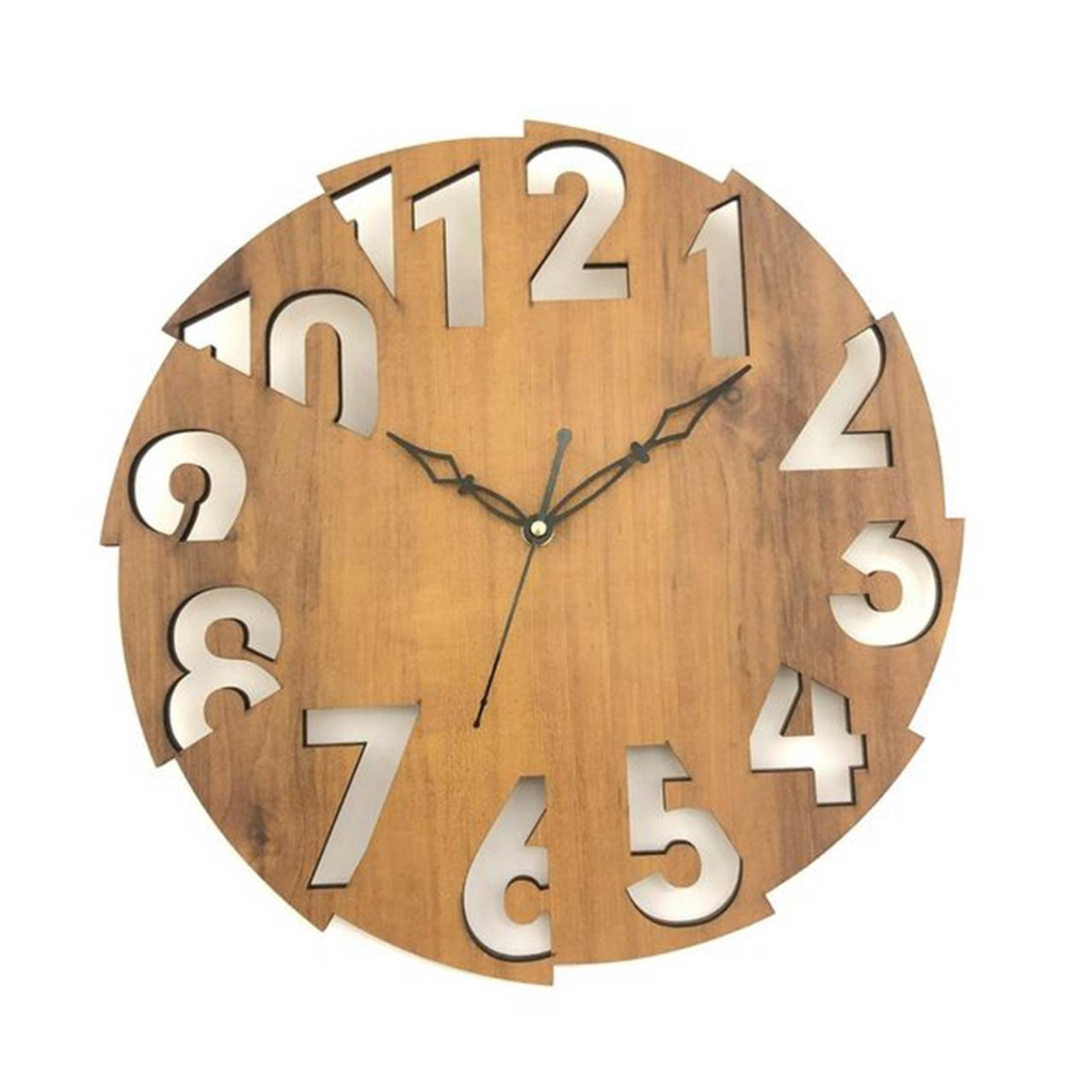 Jual Jam Dinding Kayu Solid Kerajinan Minimalis Mewah Desain Antik nan