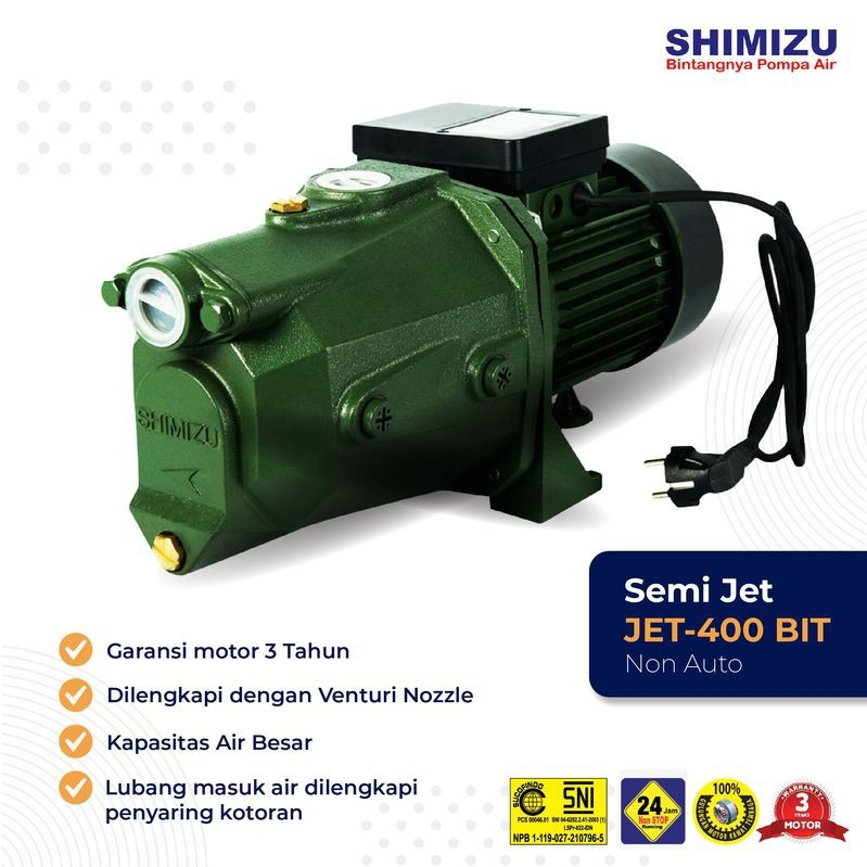 Jual Pompa Air Shimizu Semi Jet Pump JET 400 BIT 400W 400 Watt Mesin ...