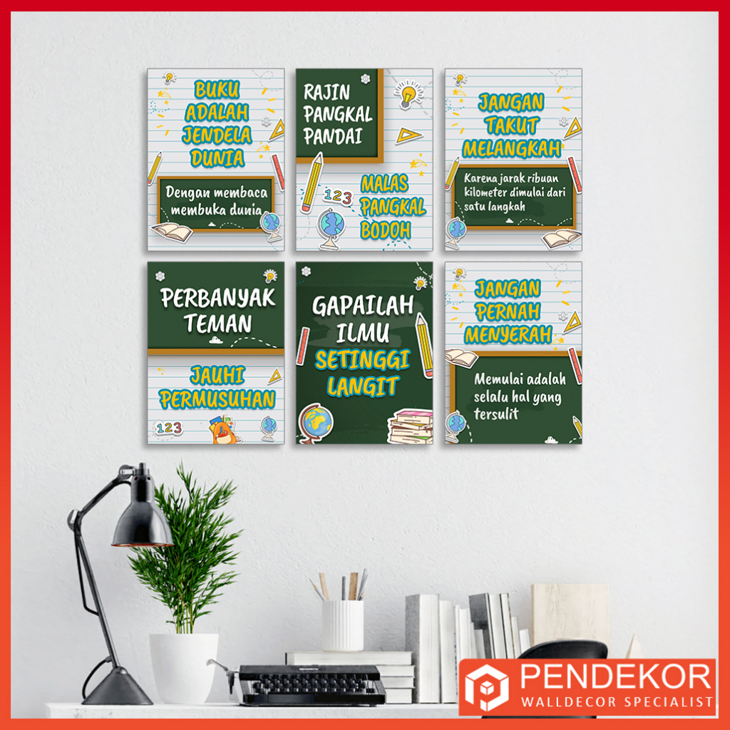 Jual Hiasan Dinding Kelas Pajangan Ruang Belajar Wall Decor Quotes ...