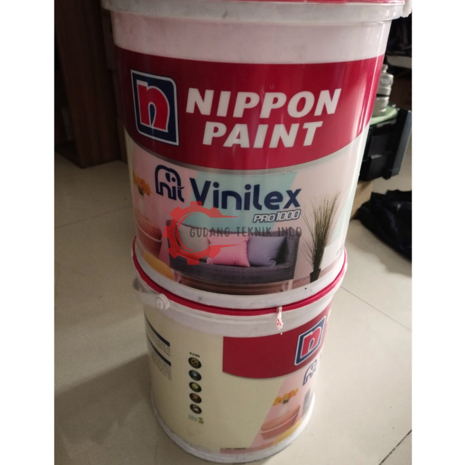 Jual NIPPON PAINT Cat Tembok VINILEX PRO 1000 4.5KG Warna 9102 PUTIH ...