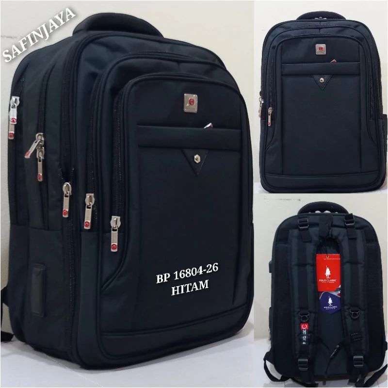 Jual tas ransel laptop super jumbo original polo classic 20 inchi ...