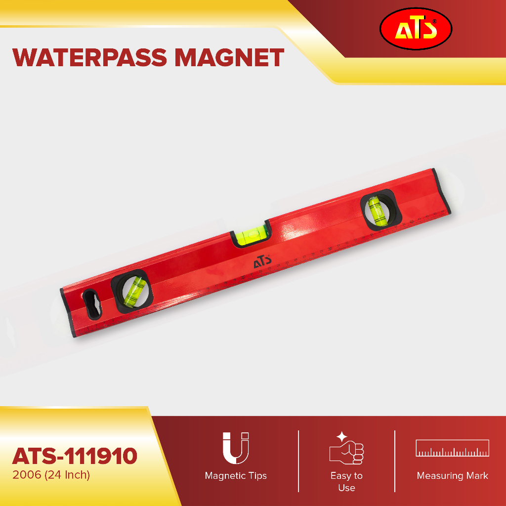 Jual ATS Waterpass Magnet 2006 24 Inch - Alat Pengukur Dimensi | Shopee ...