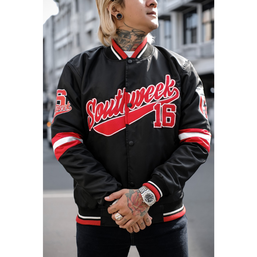 Jual Jaket Pria - Bomber Jacket Black Last Game Original