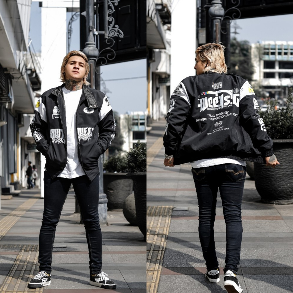 Jual Jaket Pria - Bomber Jacket Black Last Game Original