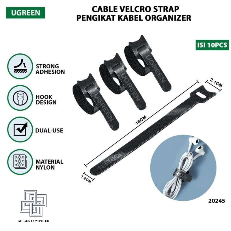 Jual UGREEN 20245 Velcro Cable Ties Tie Kabel Strap Pengikat Shopee