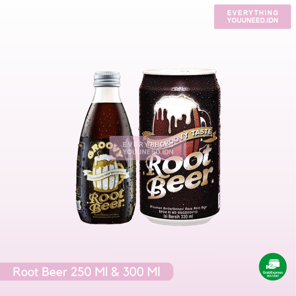 Jual Groovy Rootbeer Minuman Berkarbonasi Rasa Root Beer 250 mL & 330mL ...