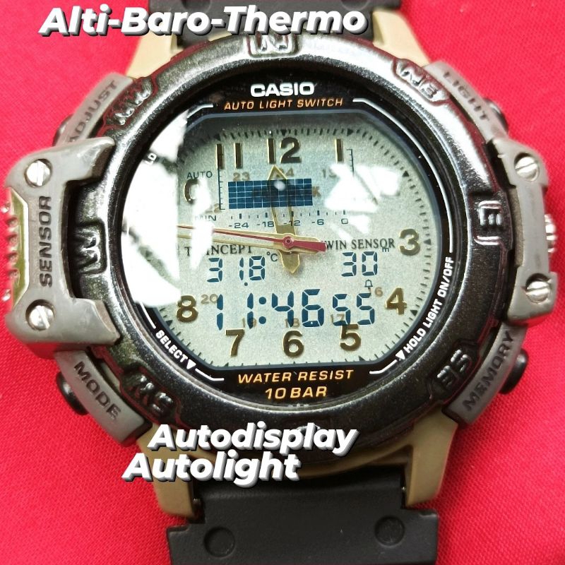 Jual Casio Protrek PRT50 WWJ original altimeter autodisplay barometer