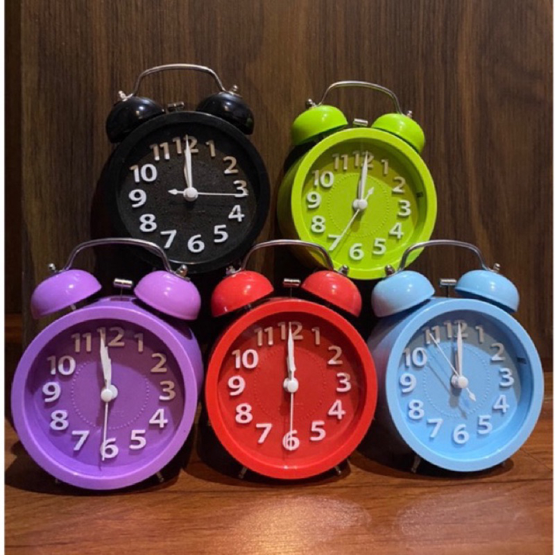 Jual Jam weker kring/ Jam beker bulat KK 610D/ Jam alarm kikai / Jam