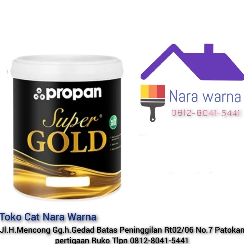 Jual Propan Super Gold Cat Dinding Interior Dan Exterior Warna Gold 09liter Shopee Indonesia 6840