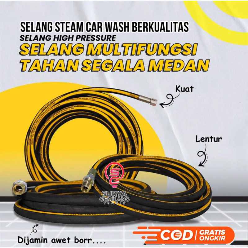 Jual Selang Steam Cuci Mobil Motor Car Wash Selang Cuci Mesin Steam Cnp Grundfos High Pressure