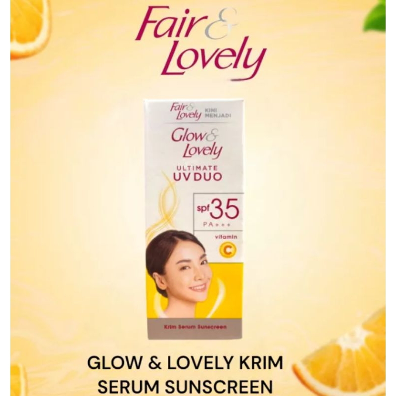 Jual Glow And Lovely Ultimate UV DUO 20g Krim Vitamin C+ Niacinamide