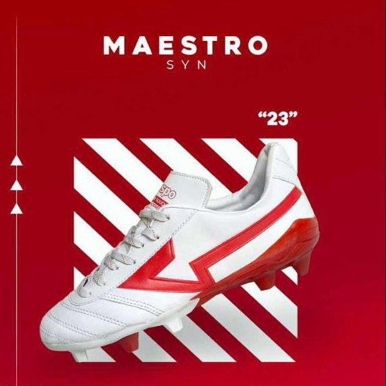 Jual SEPATU SEPAKBOLA SEVSPO MAESTRO SYN WHITE RED ORIGINAL 100% (BISA ...