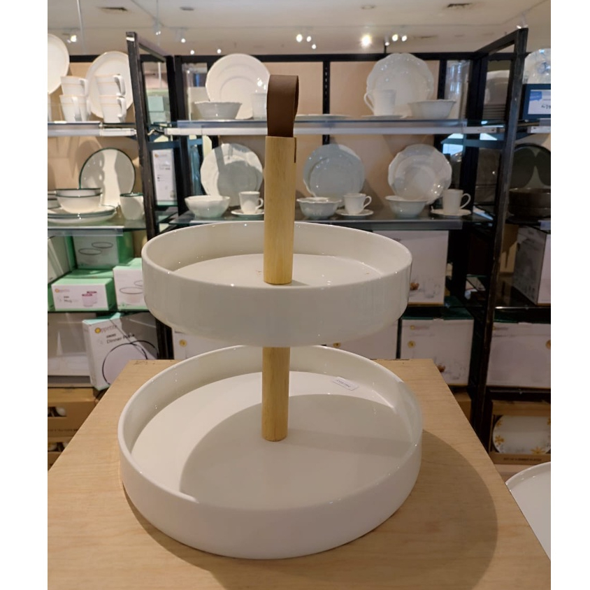 Jual INFORMA Cake Stand 2 Tingkat Bulat/Wadah Saji Kue/Tempat Aqua ...