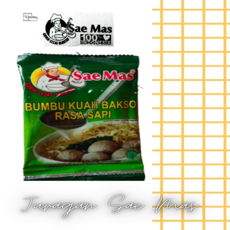 Jual Bumbu Kuah Bakso Rasa Sapi 65 Gram Sae Mas Shopee Indonesia