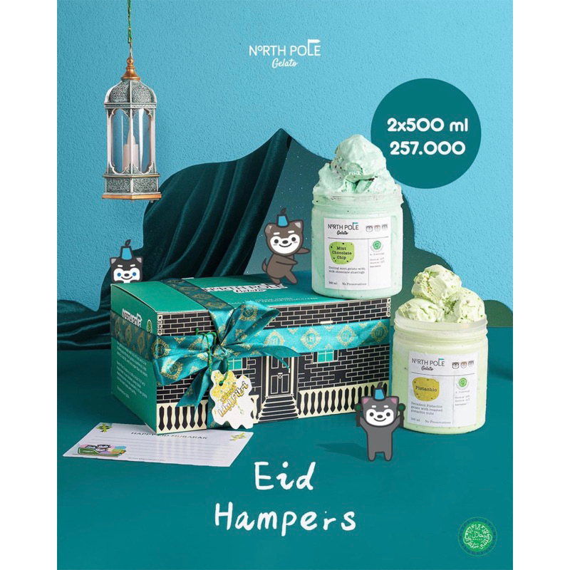 Jual North Pole Gelato 2x500ml Eid Lebaran Hampers CNY Ice Cream