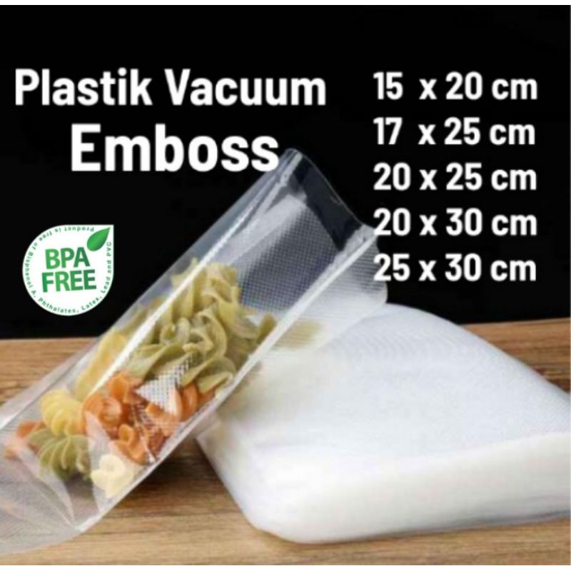 Jual Plastik Vakum Emboss Kualitas Premium Pak Isi Lbr Plastik Vacuum Emboss Bag