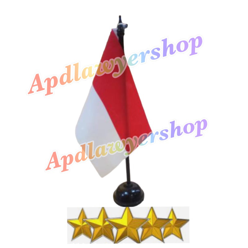 Jual Bendera Meja Negara Indonesia Bendera Meja Merah Putih Indonesia Plus Tiang Kayu Dan