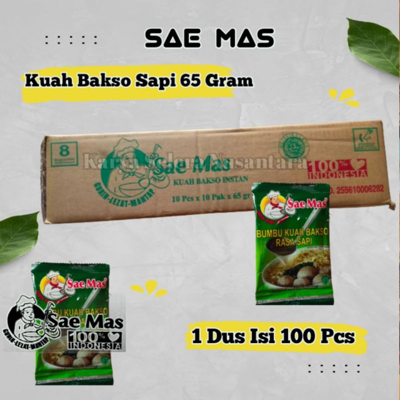 Jual Sae Mas Bumbu Kuah Bakso Rasa Sapi 65 Gram Shopee Indonesia