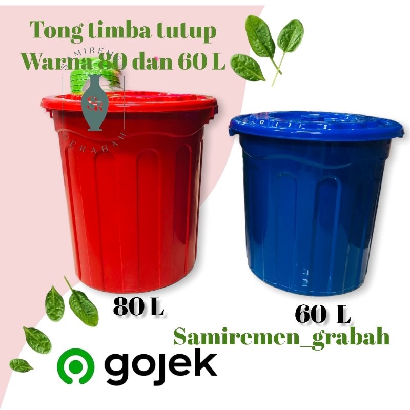 Jual Gojek Ember Timba Air Rumah Plus Tutup Ukuran Liter Shopee Indonesia