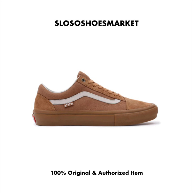 Jual Vans Skate Old Skool Light Brown Gum 100 Original / RESMI