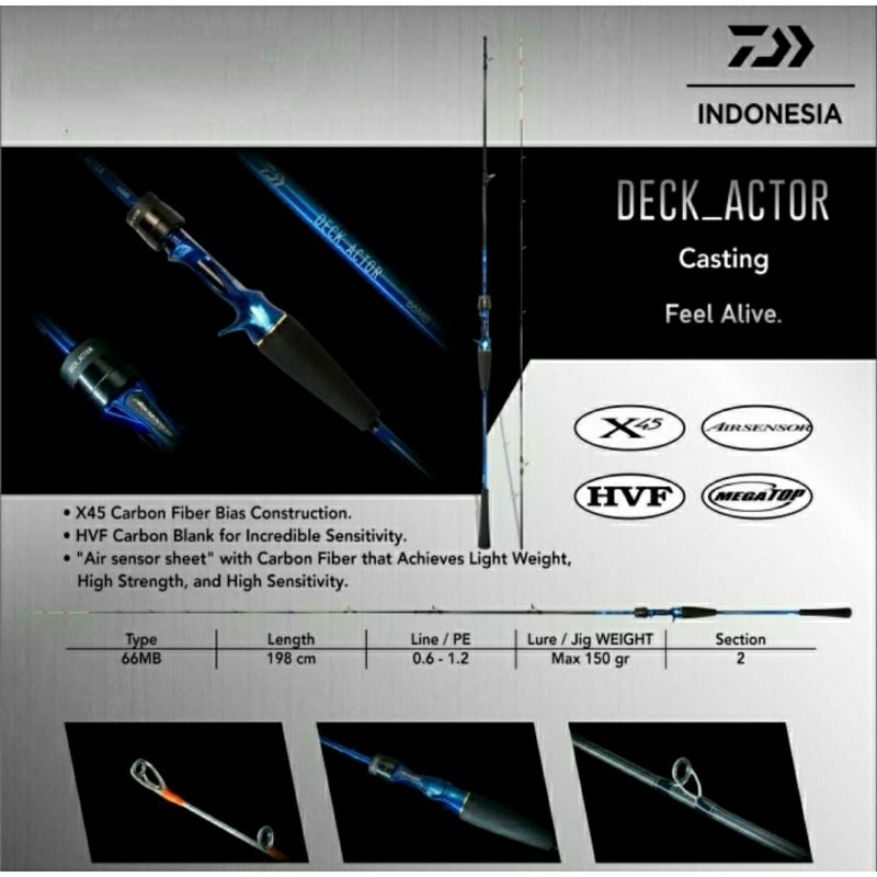 Jual Joran Daiwa Deck Actor 66MLB/63MLS - Baitcasting & Spinning