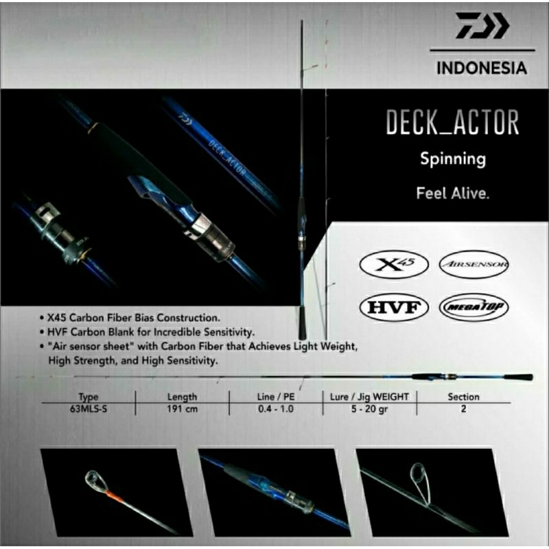 Jual Joran Daiwa Deck Actor 66MLB/63MLS - Baitcasting & Spinning