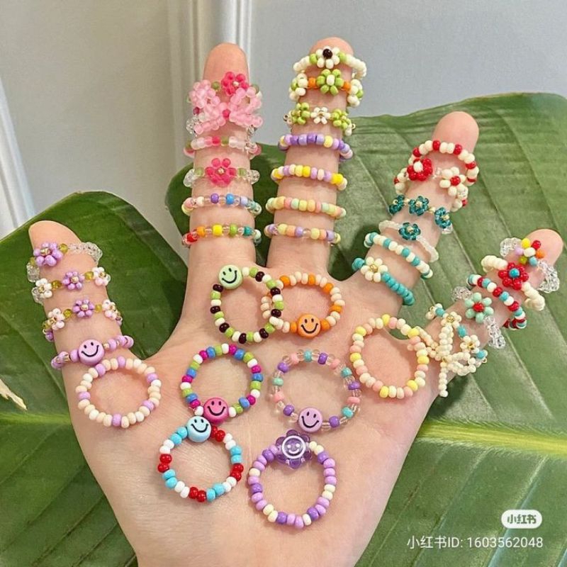 Jual BEADS RING PART 2/Beads Rings/aesthetic Ring/Cincin manik/cincin ...