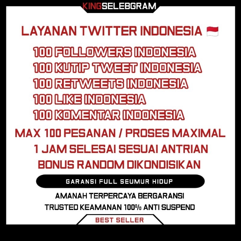 Jual TWITTER INDONESIA LAYANAN TERBAIK | Shopee Indonesia