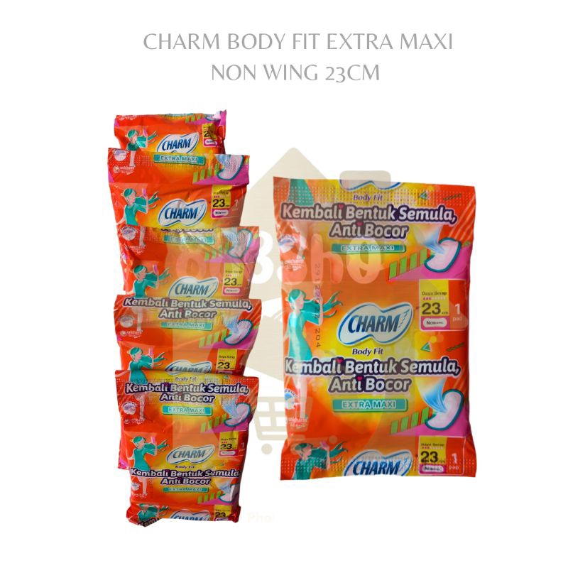 Jual CHARM BODY FIT EXTRA MAXI NON WING 23CM PEMBALUT ECER RENCENG ...