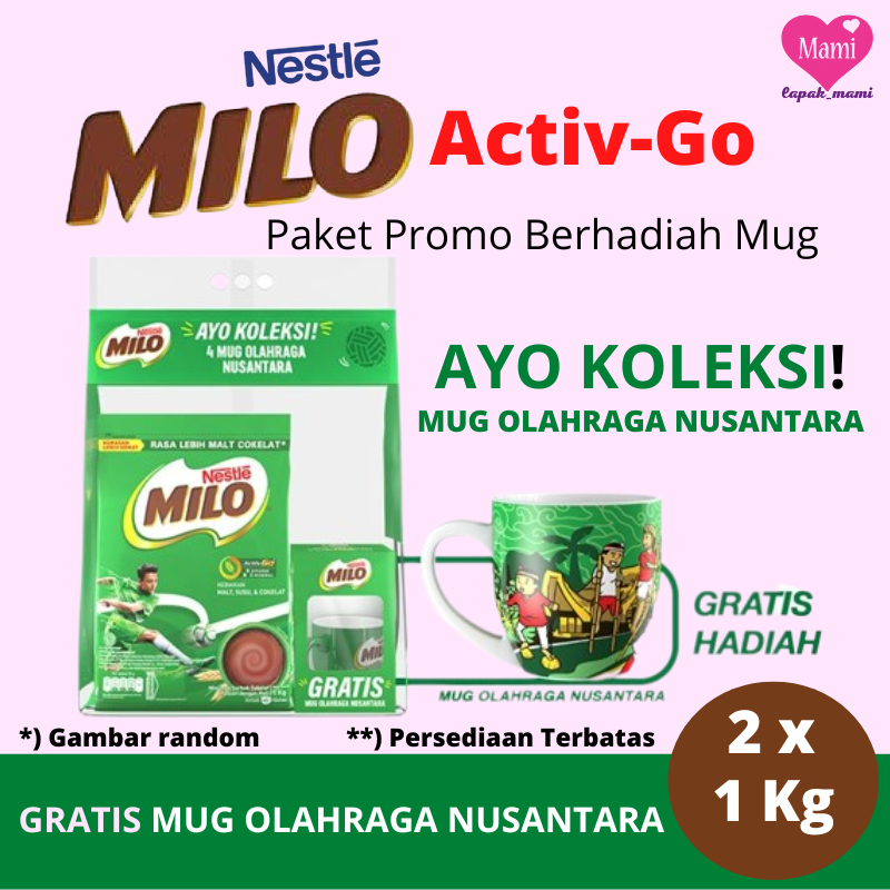 Jual Milo Activ Go Paket Pormo 2 X 1kg Minuman Serbuk Cokelat Dengan Ekstrak Malt Barli 4289