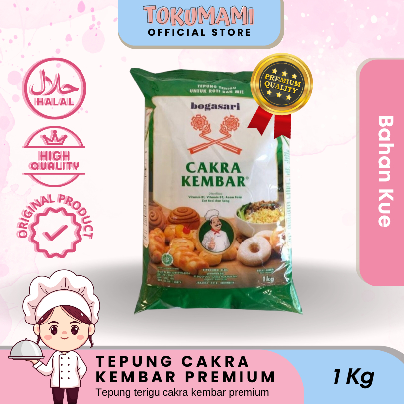 Jual Tokumami Tepung Cakra Kembar Tepung Terigu Premium 1 Kg Shopee Indonesia 