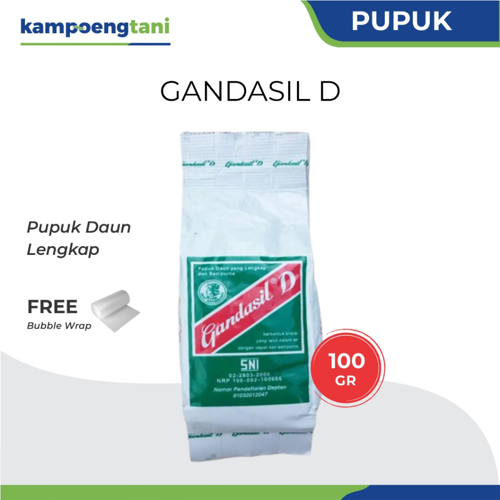 Jual Gandasil D 500 Gram Pupuk Daun Lengkap Pupuk Majemuk NPK Fase ...