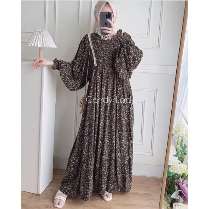 Jual DRESS MOTIF BUNGA KECIL CANTIK BEST SELLER - EMR | Shopee Indonesia