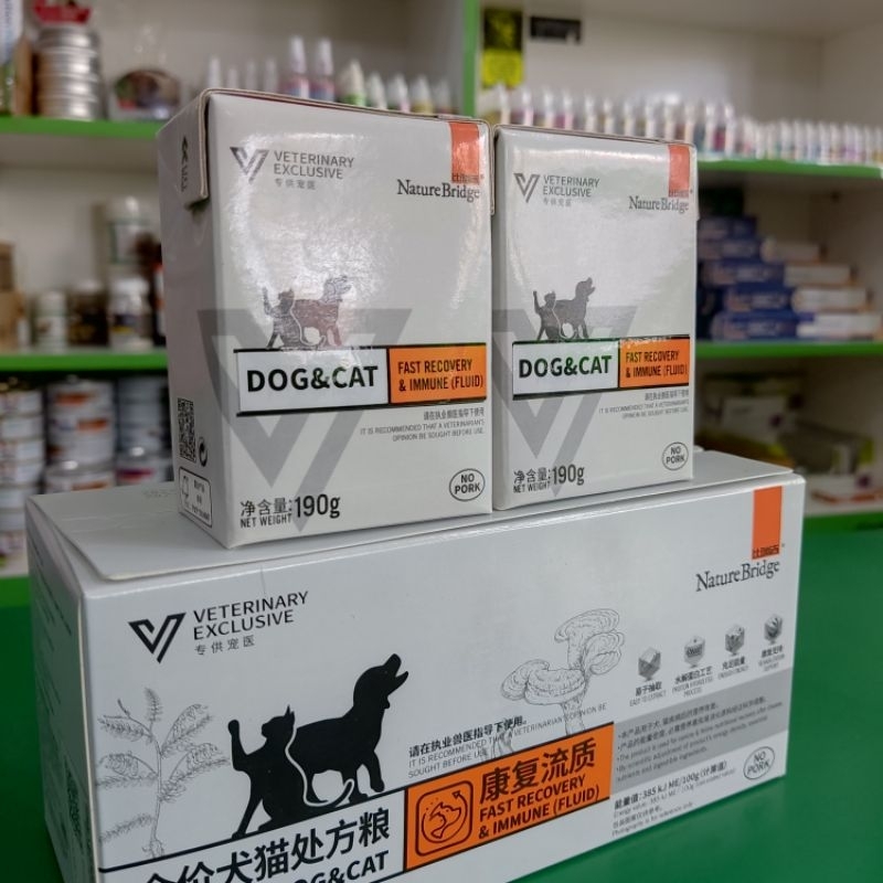 Jual Nature bridge Fast recovery & immune (fluid) cat & dog 190gr ...